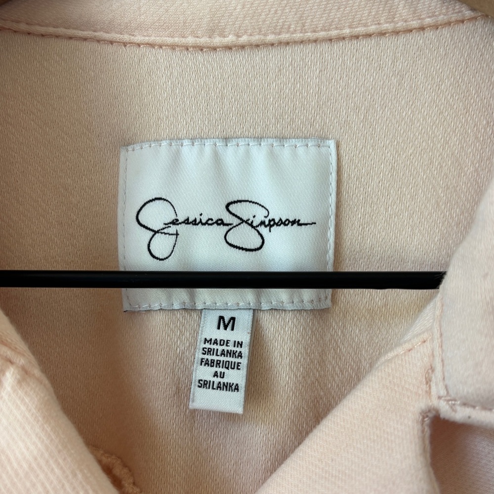 Jessica Simpson Pixie Stretch Denim Jacket Peach … - image 6